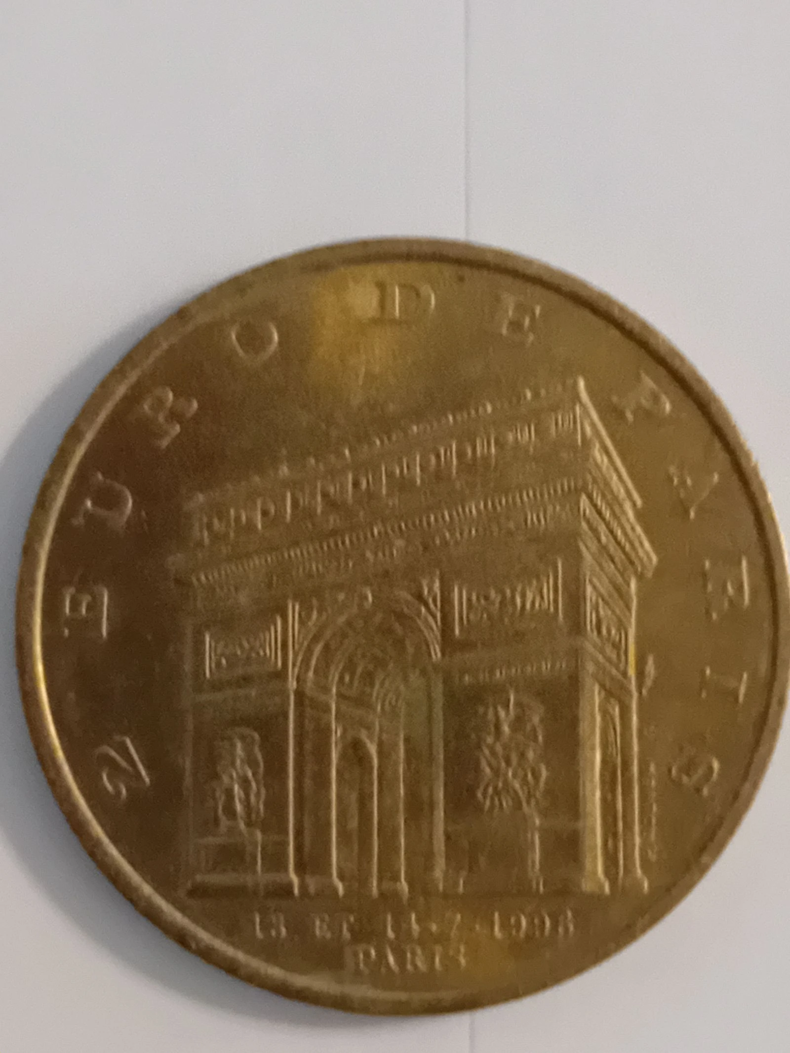 Piece de 2 euros de Paris sapeurs pompiers de Paris 